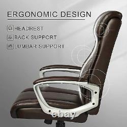 Executive Office Computer Desk Chair Comfortable Ergonomic Managerial PU Leather