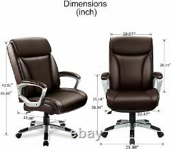 Executive Office Computer Desk Chair Comfortable Ergonomic Managerial PU Leather