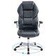 Executive Office Desk Pc Computer Swivel Chair With Padded Armrests Black Red