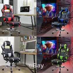 Executive Racing Gaming Chair Computer Office PU Swivel Recliner Gift Adjustable