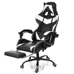 Executive Racing Gaming Chair Footrest Computer Office Swivel Leather Adjustable