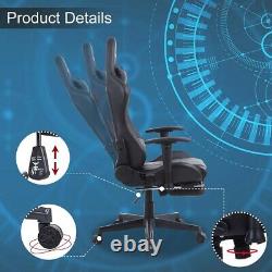 Executive Racing Gaming Chair Home Office Recliner Swivel Desk Chair Footrest
