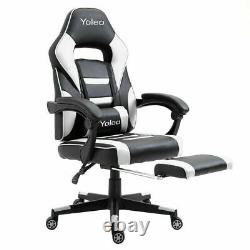 Executive Racing Gaming Chair Office Computer Desk Swivel Chairs with Footrest