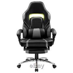 Executive Racing Gaming Computer Office Chair Adjustable Swivel Recliner Grey A