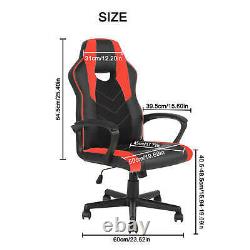 Executive Racing Gaming Computer Office Chair Adjustable Swivel Recliner Leather