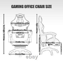Executive Racing Gaming Computer Office Chair Adjustable Swivel Recliner Leather