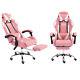 Executive Racing Gaming Computer Office Chair Adjustable Swivel Recliner Pink