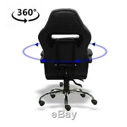 Executive Racing Gaming Computer Office Chair Leather Desk Swivel Recliner Chair