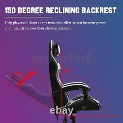 Executive Racing Gaming Computer Office Chair Swivel Recliner Leather Footrest