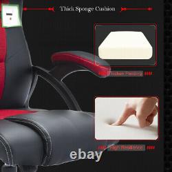Executive Racing Gaming Home Office Chair Swivel Pu Leather Computer Desk