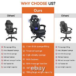 Executive Racing Gaming Office Chair Gas Lift Swivel Computer Desk Seat Recliner