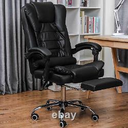 Executive Racing Gaming Office Chair Swivel Recliner Computer Desk Chair Leather