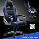 Executive Racing Gaming Office Chair Swivel Sport Pu Leather Computer Desk Blue