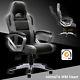 Executive Racing Gaming Office Chair Swivel Sport Pu Leather Computer Desk Grey