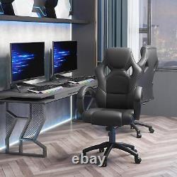 Executive Racing Swivel Gaming Office Chair PU Leather Computer Desk Chair Black