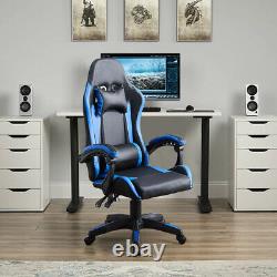 Executive Racing Swivel Gaming Office Chair PU Leather Computer Desk Chair Black
