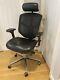 Executive Office Chair Black Leather