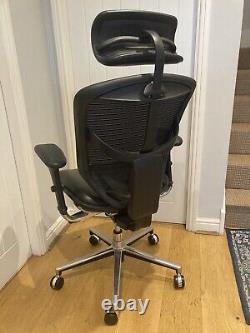 Executive office chair black leather