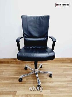 FREE DELIVERY Kinnarps Branded Leather Swivel Chair Office Ergonomic Desk Seat