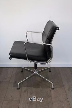 FREE Delivery Charles & Ray Eames Chair EA208 Vitra Black Leather Soft Pad