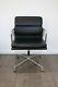 Free Uk Delivery Vitra Eames Chairs Ea 208 Black Leather Soft Pad Polished