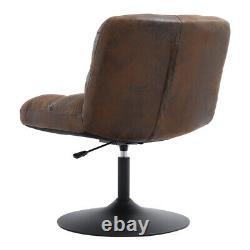 Faux Leather Computer Desk Chair Adjustable Swivel Chair Home Office Padded Seat