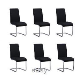 Faux Leather Dining Chair Bow Chairs 2 4 6 Set Office Chair Black White Grey