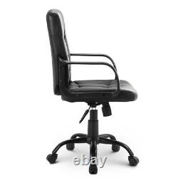 Faux Leather High Back Desk Swivel Chair Adjustable Height Recline Home Office