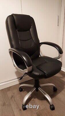 Faux Leather High Back Executive Office Chair Black