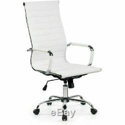 Faux Leather High Back Office Adjustable Executive Swivel Computer Desk Chair