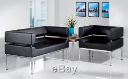Faux Leather Reception Tub Seating Sofa Chair Set Visitors Reception Office