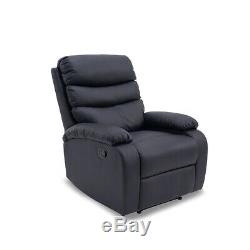 Faux Leather Reclining Armchair Recliner Sofa Lounge Chair Cinema Gaming Office
