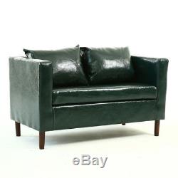 Faux Leather Small Sofa Settee Armrest Chairs Lounge Seat 2 Seater Home Office