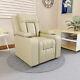 Faux Leather Sofa Recliner Armchair Reclining Chair With 2 Drink Holders Office