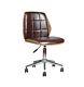 Finsbury Office Chair-walnut Effect Wood, Brown Faux Leather Seat-bst16br