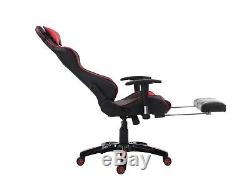 Footrest Gaming Chair Office chair Recliner Racing Adjustable Swivel PU Leather