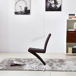 FoxHunter 2/4 PCS Z Shape Dining Chair Seat Office PU Faux Leather Pairs PU04
