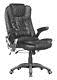 Foxhunter 6 Point Massage Office Computer Chair Luxury Leather Swivel Reclining