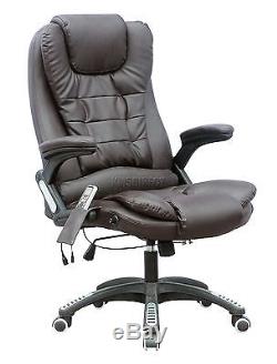 FoxHunter 6 Point Massage Office Computer Chair Luxury Leather Swivel Reclining