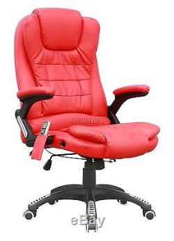 FoxHunter 6 Point Massage Office Computer Chair Luxury Leather Swivel Reclining
