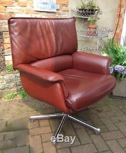 French Chestnut Leather Swivel Desklibraryreception Chairstrafor4 Available