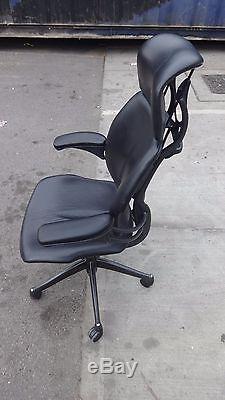 Full Leather Humanscale Freedom High Back Chair With Head Rest