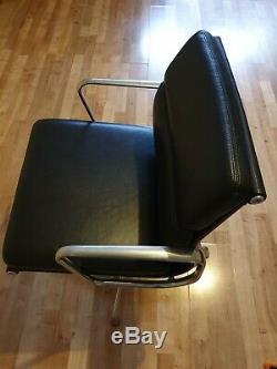 GENUINE Vitra Soft Pad Chair-Conference-Eames LEATHER in Excellent Condition