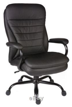 GOLIATH Heavy Duty 27 Stone Large Leather Executive Office Swivel Computer Chair