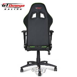 Gt Omega Pro Racing Gaming Office Chair Black Next Green Leather Esport Seats