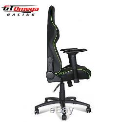 Gt Omega Pro Racing Gaming Office Chair Black Next Green Leather Esport Seats