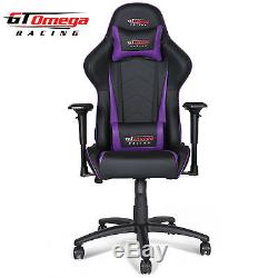 Gt Omega Pro Racing Gaming Office Chair Black Next Purple Leather Esport Seats