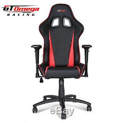 Gt Omega Pro Racing Gaming Office Chair Black Next Red Leather Esport Seats