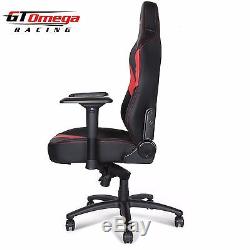GT Omega MASTER XL Racing Office Chair Black & Red Leather esport gaming seat