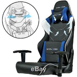 GTPLAYER Pro Gaming Chair Music Ergonomic Gamer Seat PU Leather High Back Blue